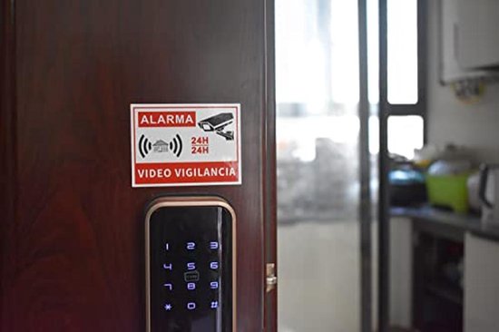 Video Surveillance Sticker Teken voor Thuis - Business Camera Alarmsysteem Stickers (10 Stuks) — afbeelding 3
