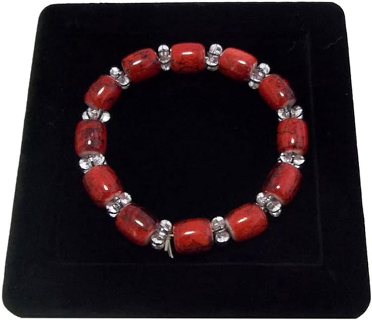 Zwarte Fluweel Vierkante Armband Display Houder voor Sieraden en Horloges