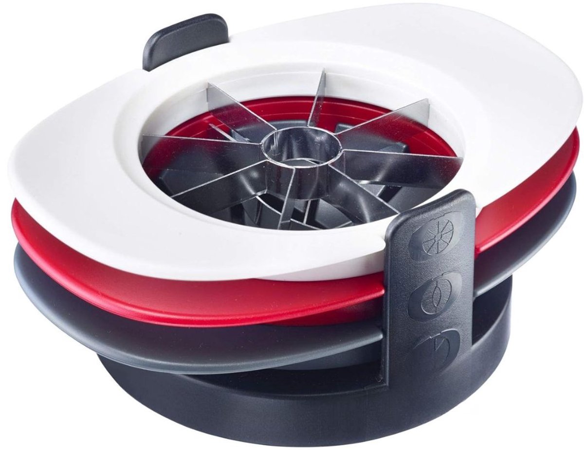 RVV® Appelsnijder - Appel Snijder - Wit/Rood/Zwart - 19cm x 14cm x 8cn