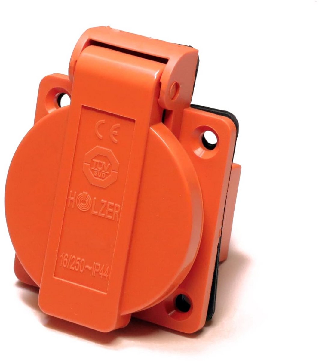 Aanbouwstopcontact 8 stuks IP44 voor vochtige ruimtes, inbouwstopcontact 16A met flensafdichting