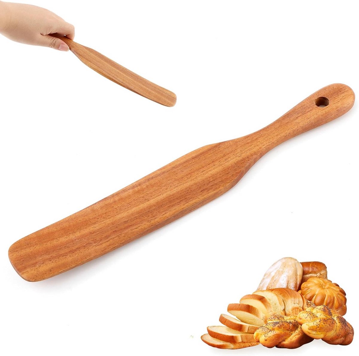 Houten Spurtle voor Zuurdesem en Bakken - Keuken Spatel Gereedschap