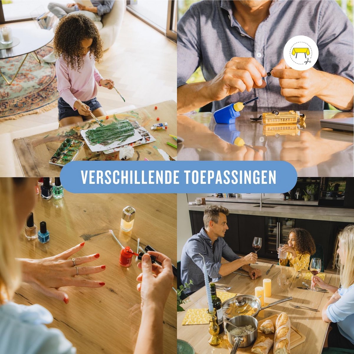 Transparant Tafelzeil Rond 130 cm Ø - 2 mm Dikte - Waterdicht en Krasbestendig Tafelkleed