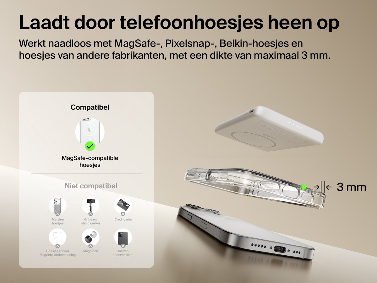 Belkin Slim Magnetic Power Bank 5000 mAh - afbeelding 3