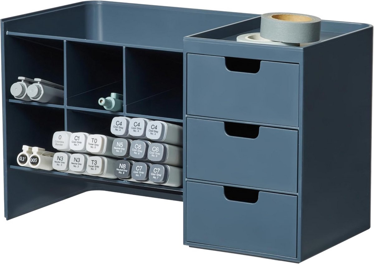 Stapelbare Bureau Organizer met Laden - Stationaire Houder voor Kantoor en School