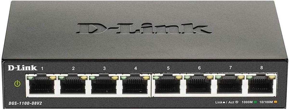 8-poorts Smart Managed Gigabit Ethernet Switch voor Desktop