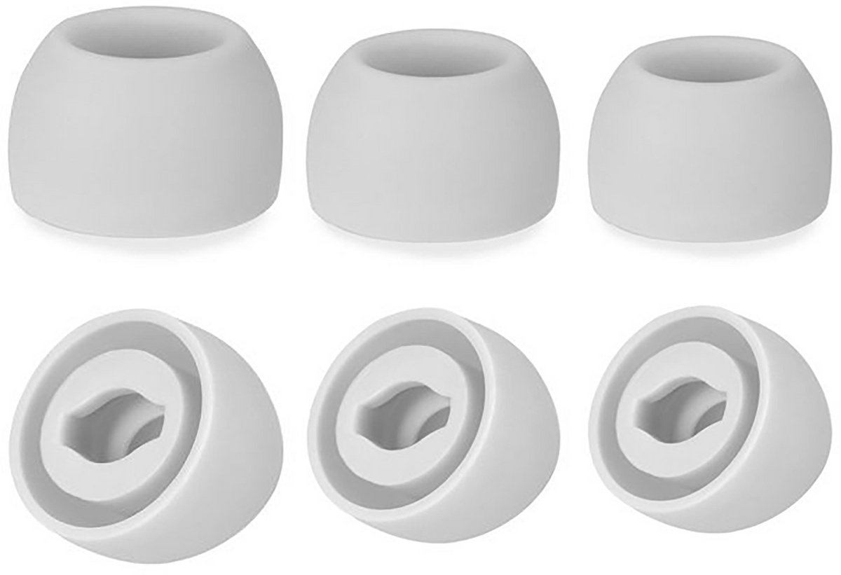 Ibley ComfortFit Siliconen tips voor Samsung Galaxy Buds Pro wit met mesh – Siliconen Ear Tips – Met Mesh – S/M/L Formaten – 3 Paar