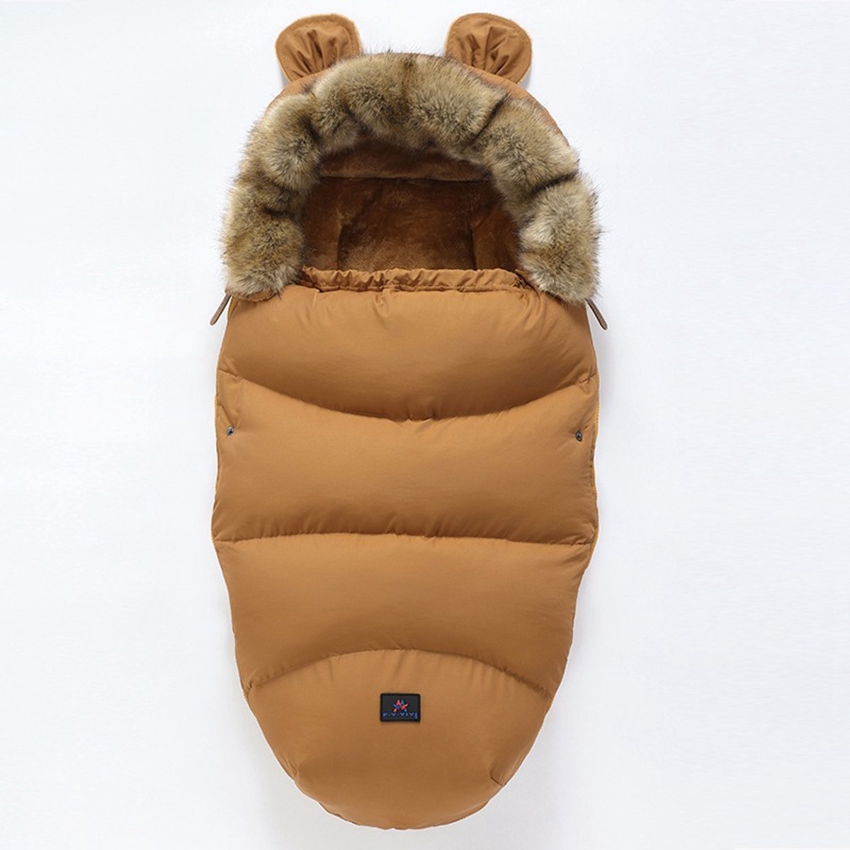 Voetenbeschermers voor kinderwagen - Verdikte voetenbeschermers - Warm en comfortabel - Wind- en waterdicht - Bescherming tegen kou en warmte - Wasbaar -100*46cm-Bruin