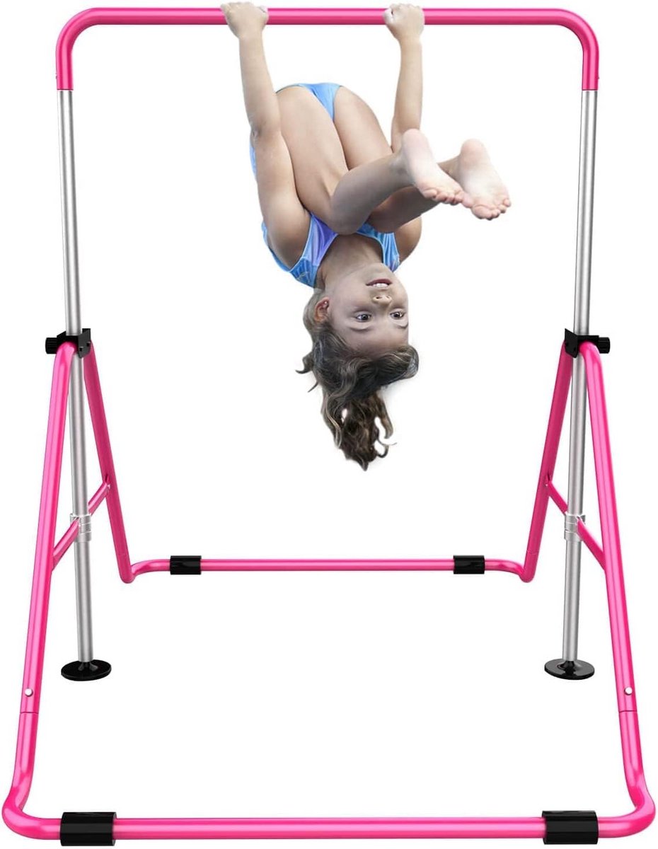 Opvouwbare Gymnastiekbalk voor Kinderen - Verstelbare Hoogte voor Thuis Fitness
