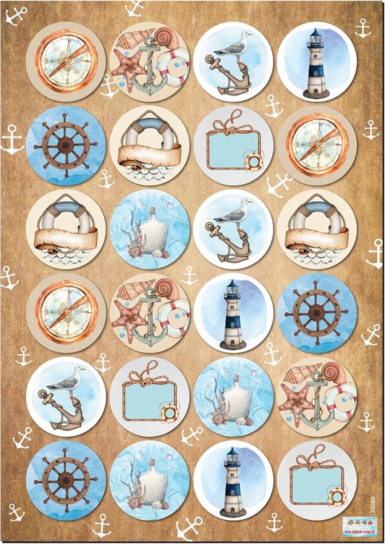 Anker beeld - wit - dennenhout/jute - 40 cm - maritieme decoratie - Nautische Woonstijl - warenhuis