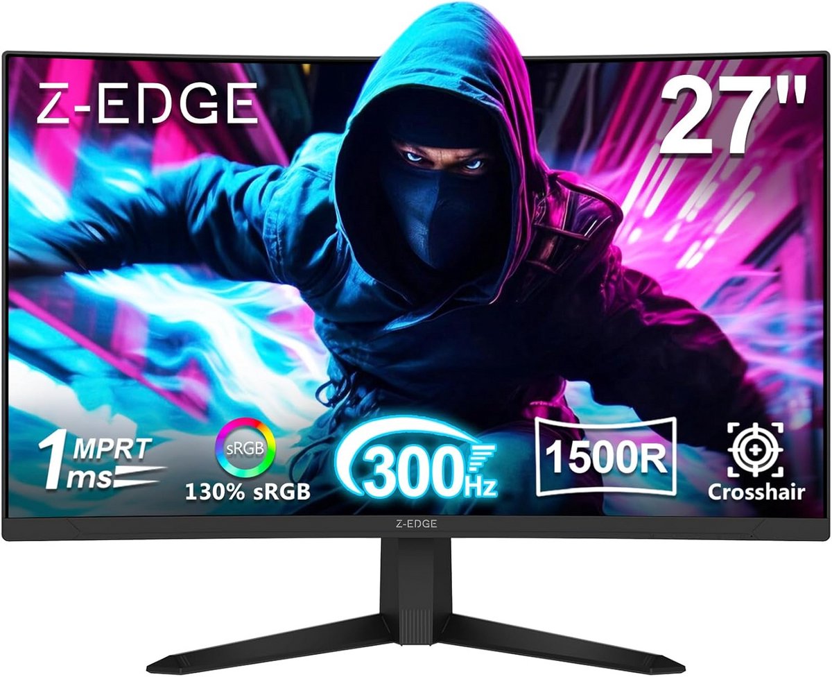 27 inch gebogen gamingmonitor 300Hz FHD 1080P