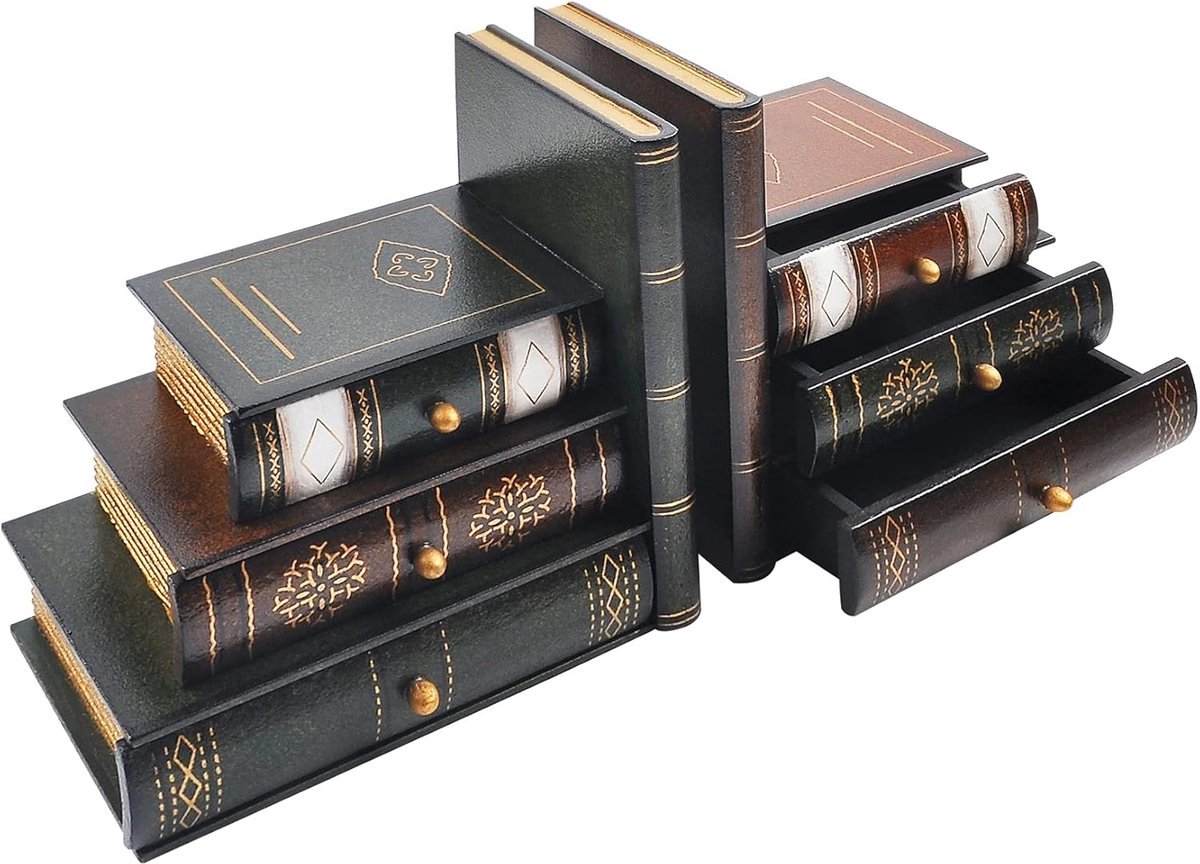 Stunq® Retro Houten Boekenkasten - Multifunctionele Opslagoplossing voor Thuis en Werkplek