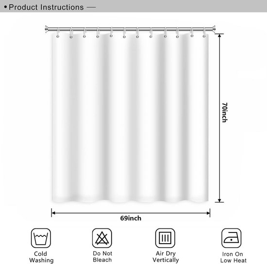 Douchegordijn Plantlandschap Douchegordijn Voor Badkamer Met Haken, Polyester Waterdicht Badgordijn Home Office Decoratief Badgordijn(Size:W180xH180CM,Color:C