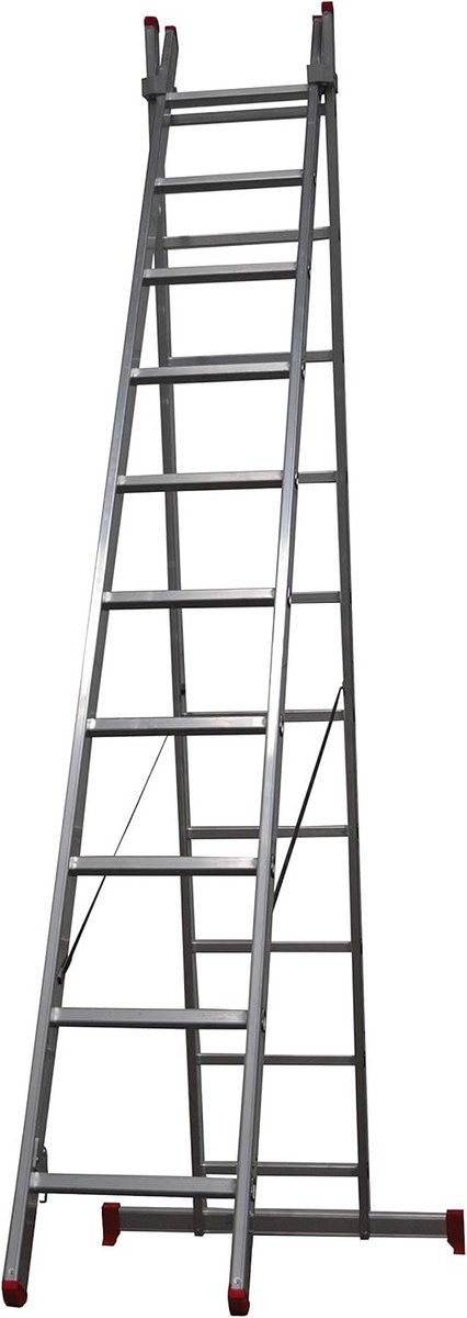 Dubbele Schaarladder Aluminium 2x7 sporten – Uitschuifbaar tot 4 meter – Robuust en Lichtgewicht