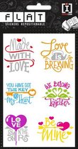 stickervel Phrases Love junior 19 x 10 cm PVC