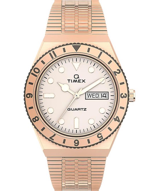 Timex Q Reissue TW2U95700 Horloge – Staal – Rosékleurig – Ø 36 mm
