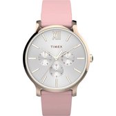Timex Transcend TW2T74300 Horloge - Leer - Roze - Ø 38 mm