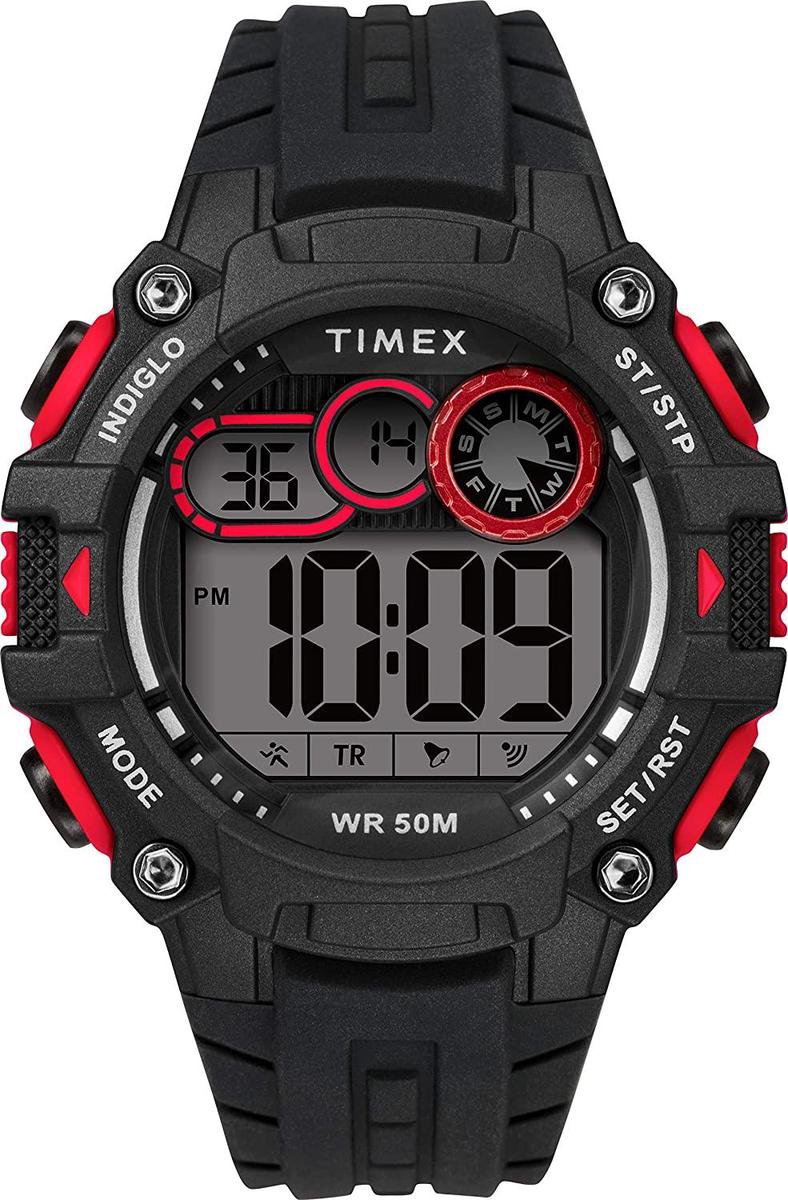 Timex TW5M27000 Horloge - Siliconen - Zwart - Ø 48 mm