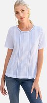 Blouseshirt van 100% katoen met korte mouwen