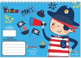 kleur- en schilderblok Pirate 17 x 24 cm lichtblauw
