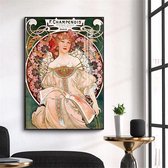 Alphonse Mucha Vintage Illustratie Print Poster Wall Art Kunst Canvas Printing Op Papier Living Decoratie 60x80cm Multi-color