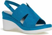 Marco Tozzi Dames Sandaaltje 2-2-28751-34 863 blauw F-breedte Maat: 40 EU