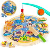 Magneten Speelgoed - Zinaps 3-in-1 magnetische vissen spel, houten speelgoed, speelgoed van 2, 3, 4, 5 jaar, vissen spel voor kinderen, 26 stuks, alfabet vissen speelgoed,  speelgoed voor 2, 