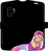 Samsung Galaxy S9 Telefoonhoesje - Portemonneehoesje  - Met pasjeshouder - Met Dierenprint - Leeuw - Roze