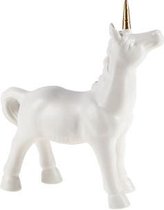 Eenhoorn Beeldje - Unicorn - Wit Keramiek - 17cm