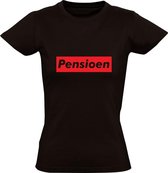 Pensioen Dames | retired | gepensioneerd |  t-shirt | zwart | rood | Oude van Dagen | senioren