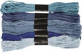 Borduurgaren, blauw harmonie, dikte 1 mm, 6 bol/ 1 doos