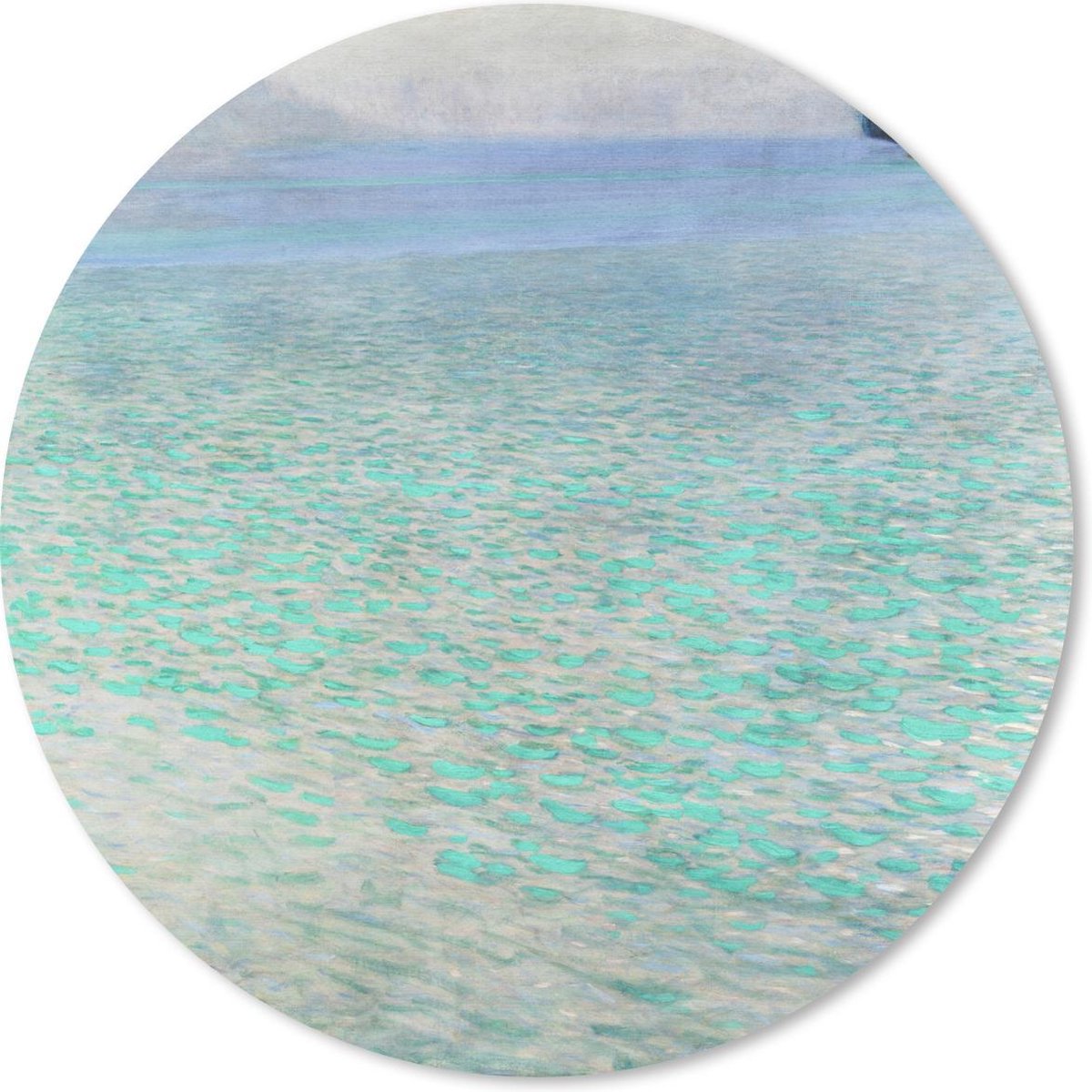 Muismat rond 40x40 cm - Mousepad On lake Attersee - Gustav Klimt - Ronde muismatten