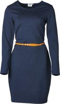 Dames stretch jurk marine, lm kort | Maat XL