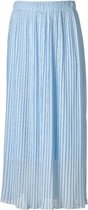 Dames plisse rok pastel blauw lang | Maat Onze size (XS-XL)