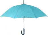 paraplu Time A-Z dames 102 cm microfiber lichtblauw
