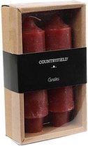 kaarsen Vela 14,3 cm wax rood 2 stuks