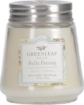 geurkaars Bella Freesia 7 x 8 cm wax/glas wit