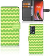 Telefoonhoesje OnePlus Nord 2 5G Book Case Waves Green