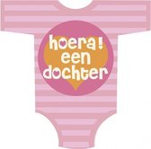 huldebord ''Hoera een dochter'' roze