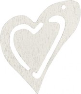 houten harten 2,5 x 2,2 cm wit 20 stuks