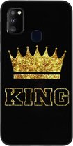 ADEL Siliconen Back Cover Softcase Hoesje Geschikt voor Samsung Galaxy M30s/ M21 - King Koning