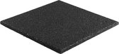 Rubber dakterrastegel zwart  | 10 stuks | Per 1,6 m² | 40x40x2,5cm