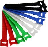 Klittenband kabelbinders 200 x 12mm / diverse kleuren (10 stuks)
