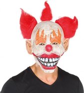 halloweenmasker horror clown latex rood/wit