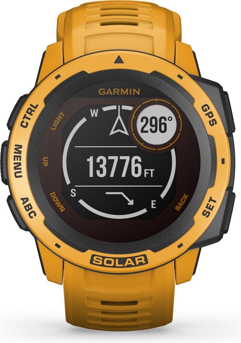 Garmin Instinct Solar - Smartwatch - Robuust GPS Sporthorloge - Zon Oplaadbaar - 45mm - Sunburst - Garmin