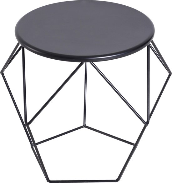 Richmond Bijzettafel/Nachtkastje Ironville Marmer en Brass, 40cm - Richmond Interiors - RI-7605