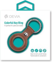 Apple AirTag Leder Sleutelhanger - AirTag Case - Sleutelhanger - Hoesje - Ring - Bruin