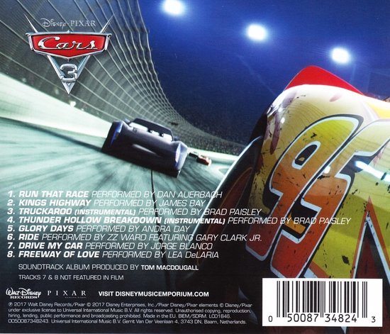 Various Artists - Cars 3 (CD) (Original Soundtrack), Original Soundtrack |  CD (album)... | bol