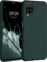 kwmobile phone case pour Samsung Galaxy A12 - Coque pour smartphone - Coque arrière vert mousse