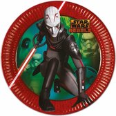 feestborden Star Wars Rebels 23 cm papier rood 8 stuks