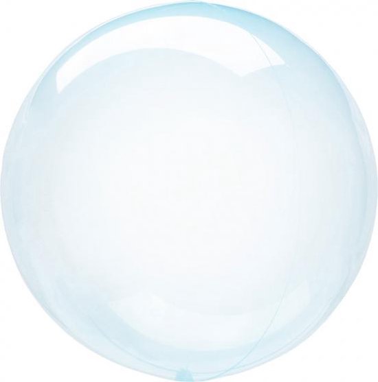 folieballon Clearz Crystal Clear 46 cm transparant blauw